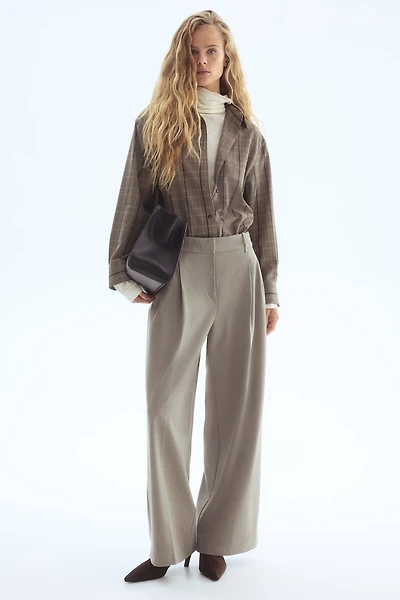 Wide-Leg Dress Pants