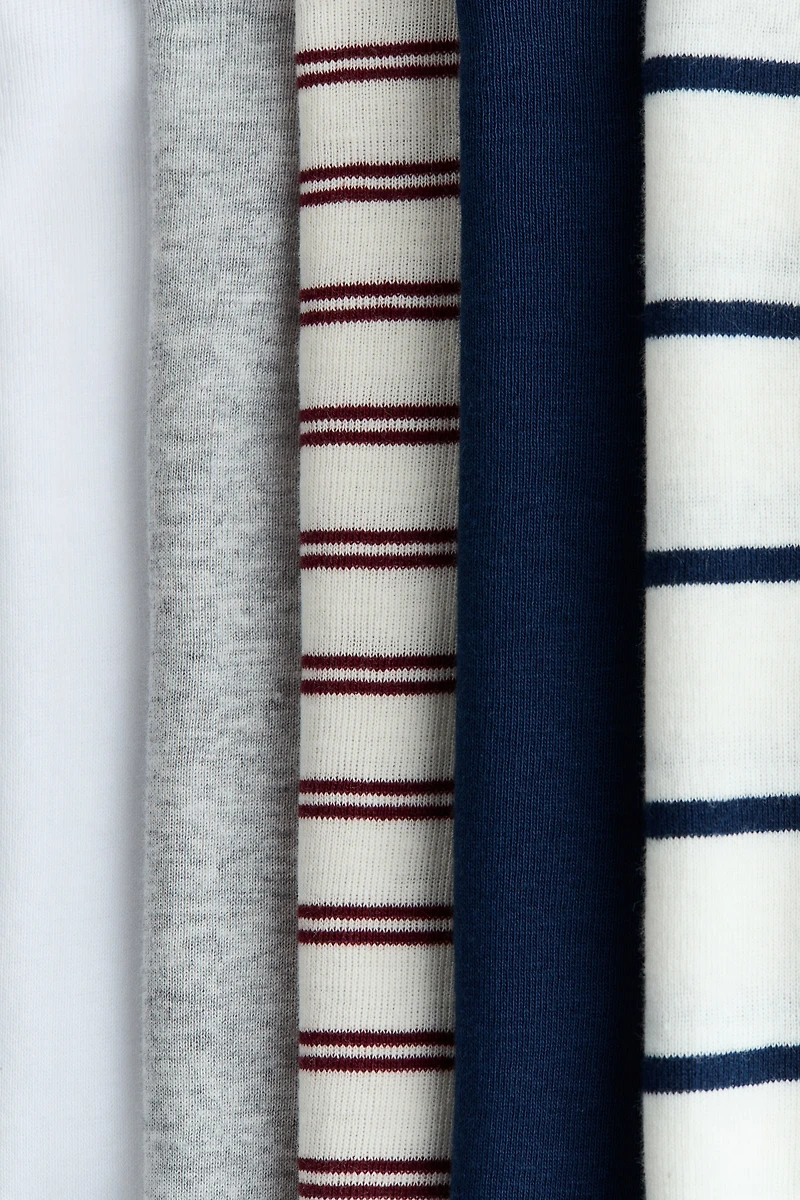 Lot de 5 maillots en coton à encolure américaine