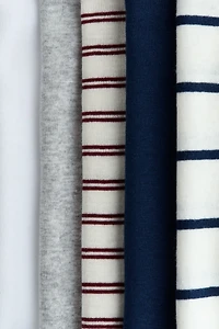 Lot de 5 maillots en coton à encolure américaine
