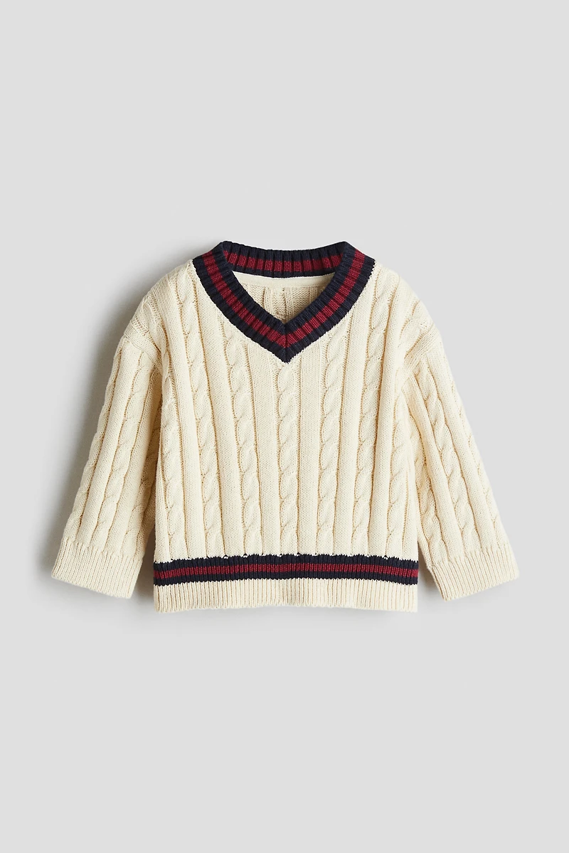 Cable-Knit Cotton Sweater