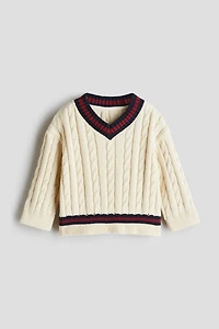 Cable-Knit Cotton Sweater