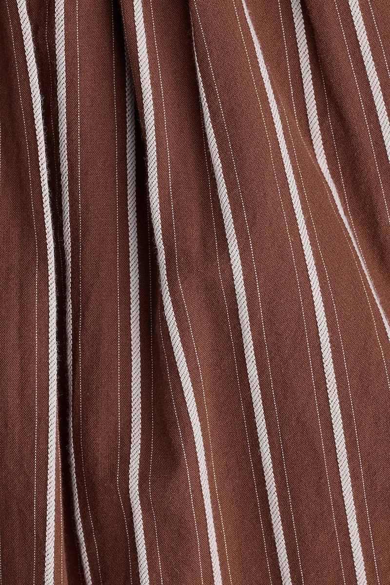 Belted Balloon-Leg Pants