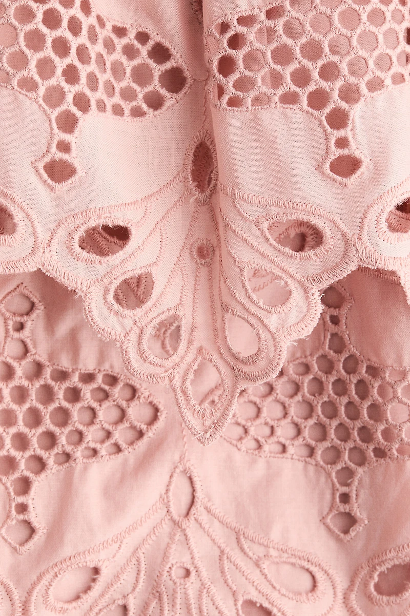 Eyelet-Embroidered Strappy Dress