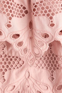 Eyelet-Embroidered Strappy Dress