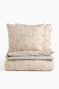 Floral-Print King/Queen Duvet Cover Set