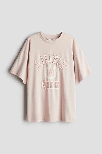Oversized T-shirt with Printed Motif