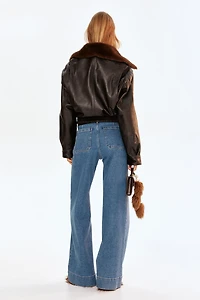 Jean ample taille haute