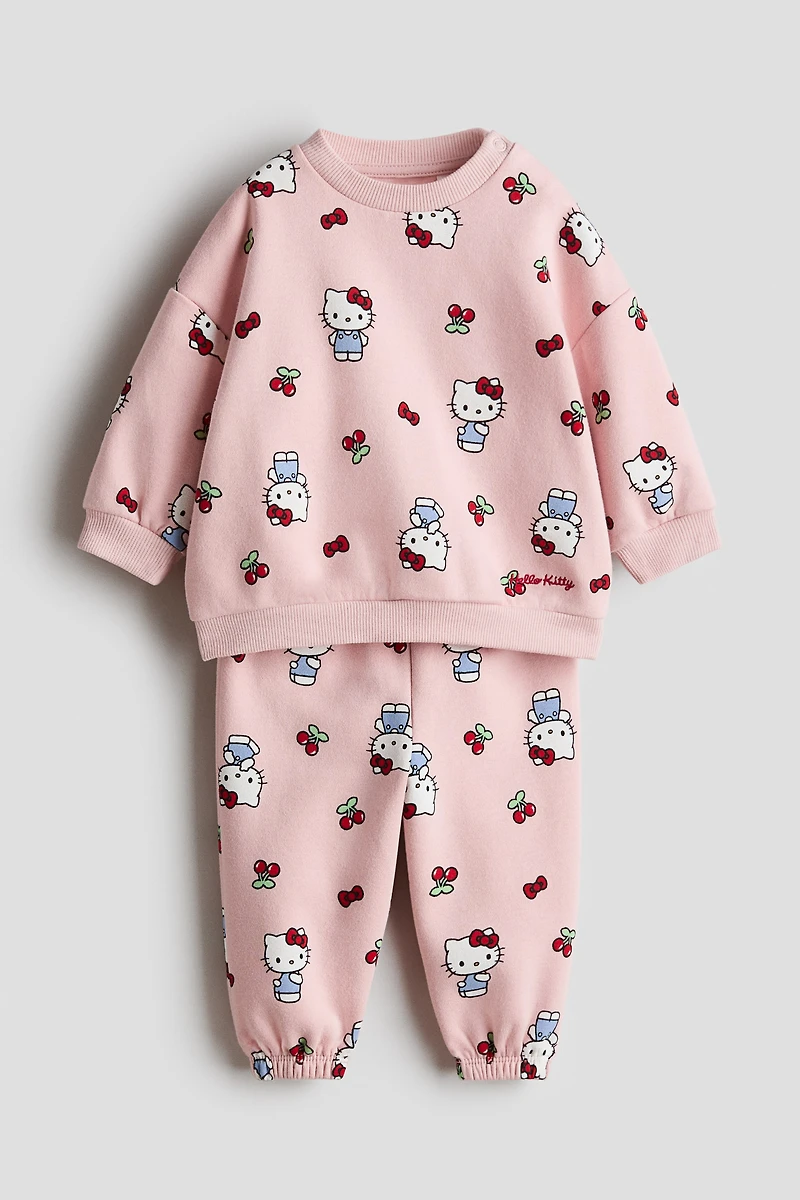 2-Piece Printed Sweatshirt and Joggers Set