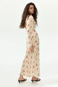 Long-Sleeved Viscose Dress