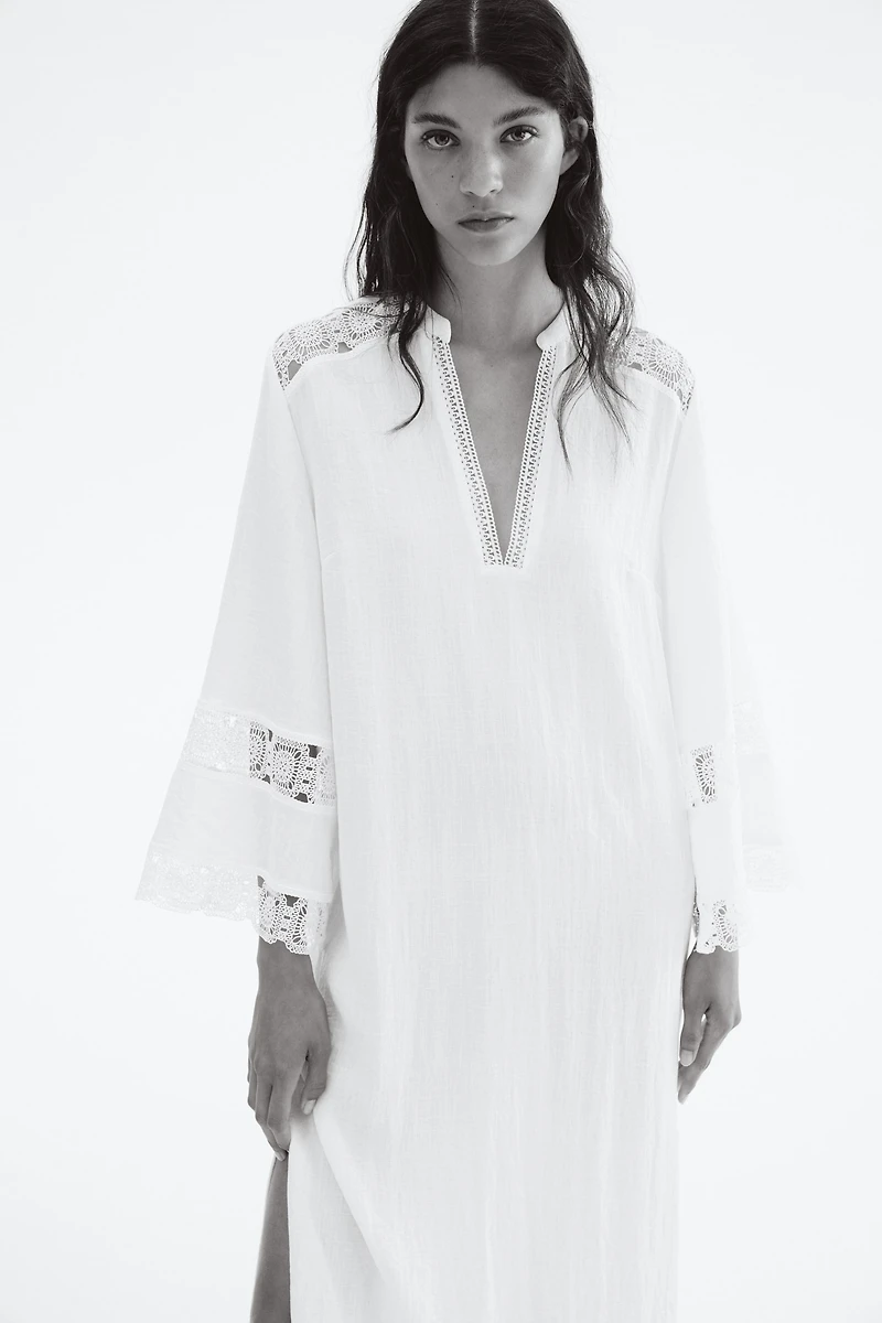 Embroidered-Detail Dress