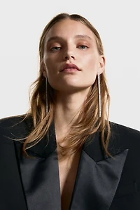 Rhinestone-Chain Earrings