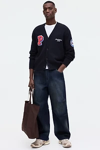 Regular-Fit Embroidered-Motif Cardigan