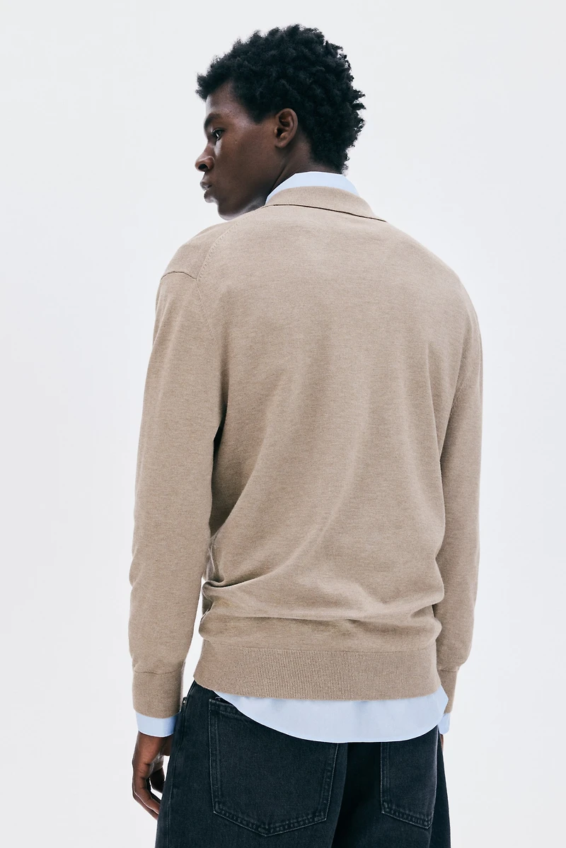 Regular-Fit Fine-Knit Polo Shirt