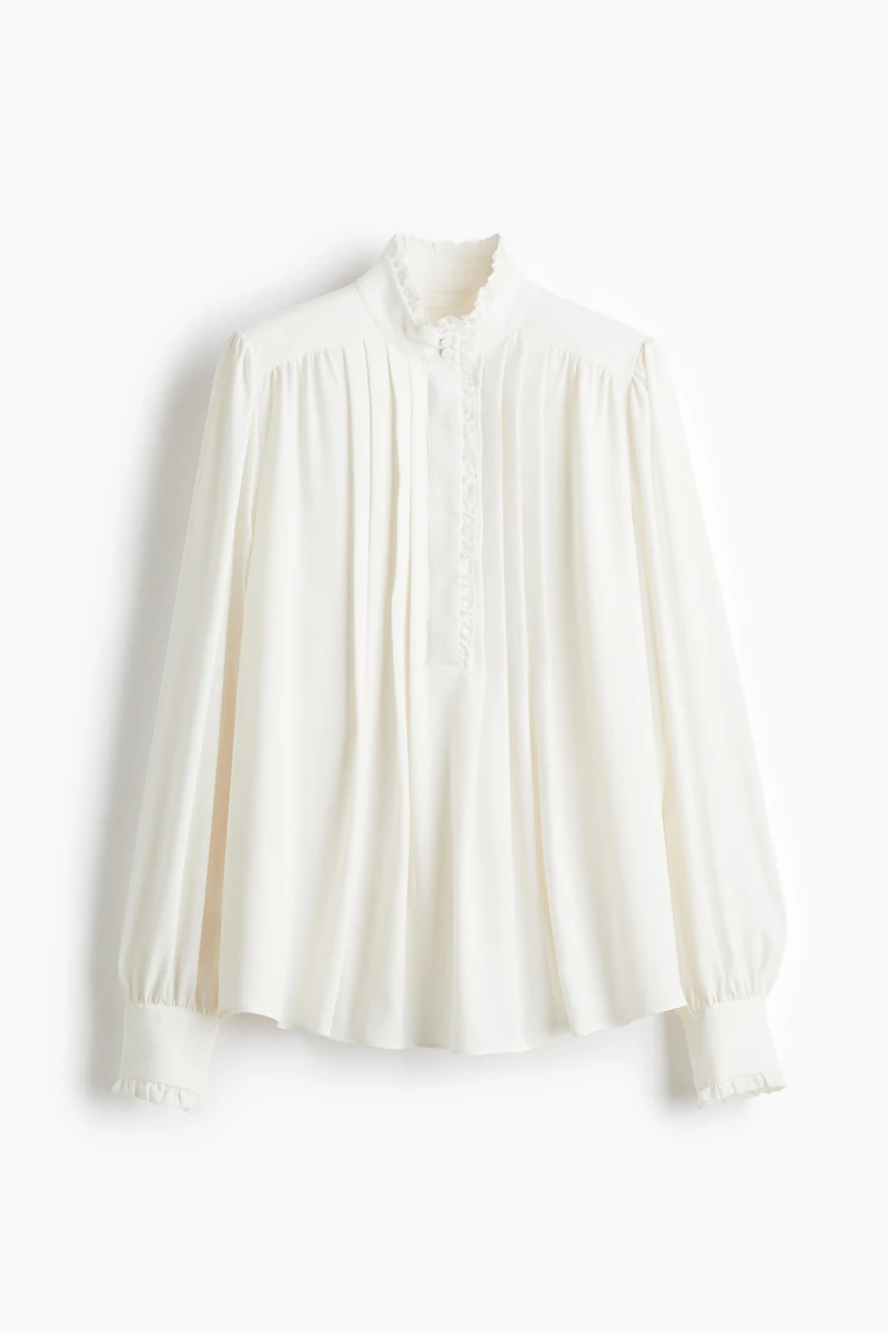 Ruffle-Trimmed Blouse