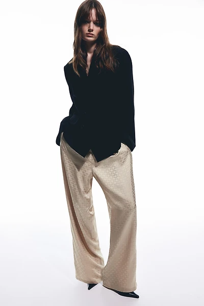 Pantalon large avec cordon de serrage