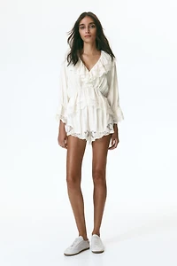 Flounced Peplum Blouse