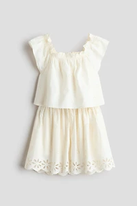 2-piece broderie anglaise set