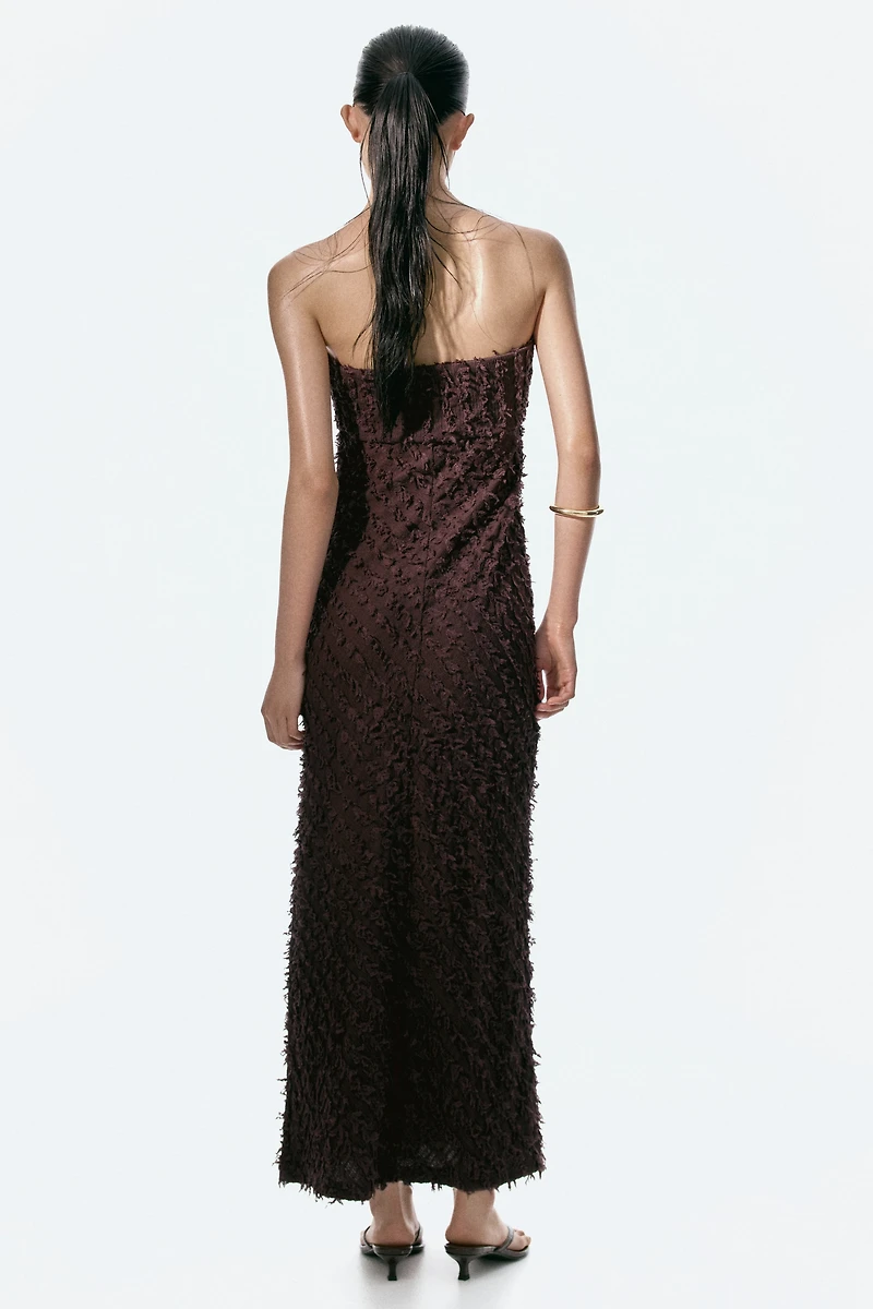 Robe bandeau frangée