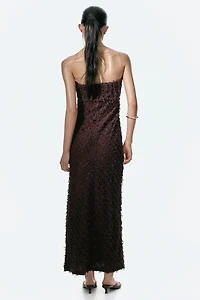 Robe bandeau frangée