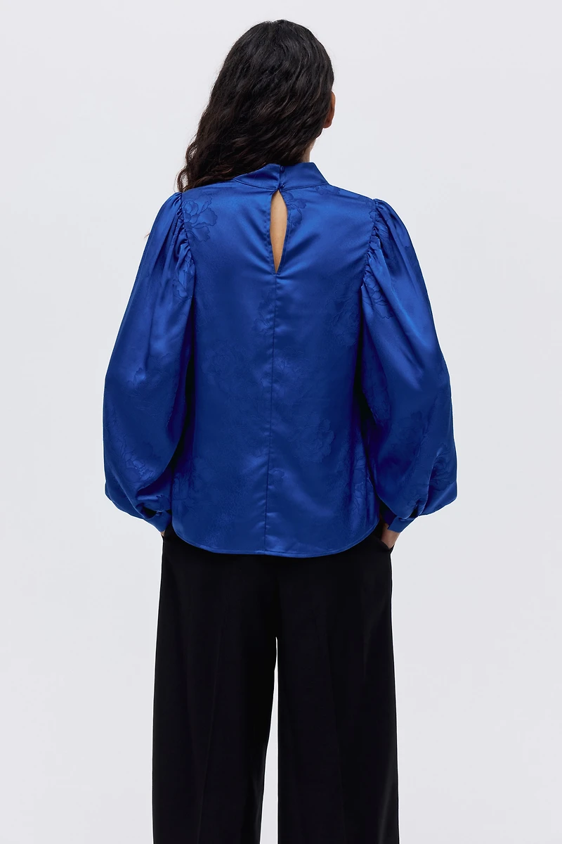 Blouse en tissu jacquard