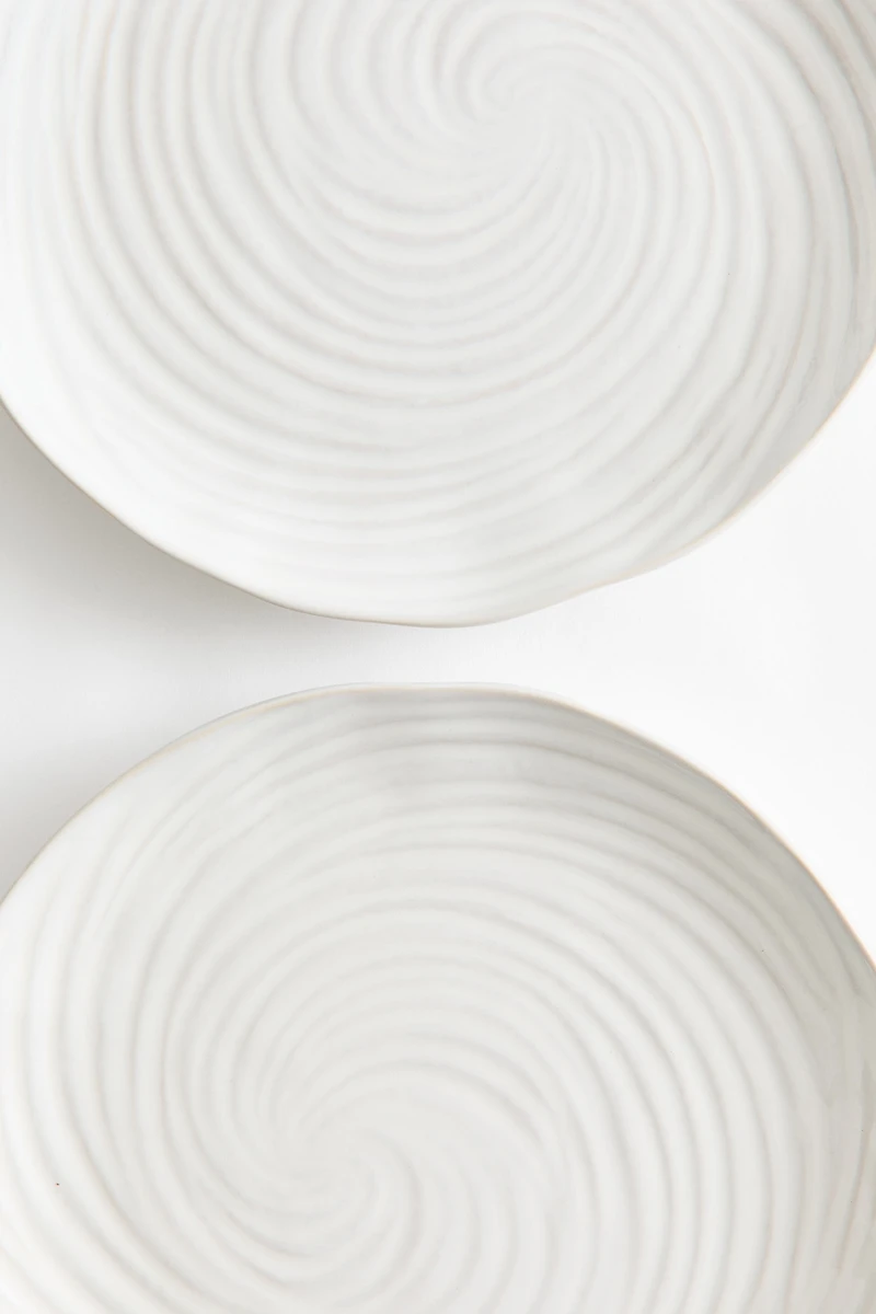 2-Pack Textured Stoneware Dinner Plates
