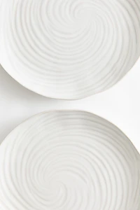 2-Pack Textured Stoneware Dinner Plates