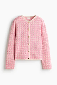 Jacquard-Knit Cardigan