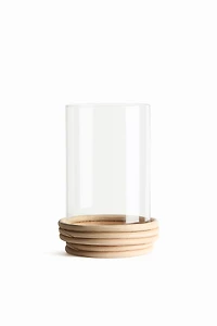 Small Glass Hurricane Candle Holder