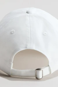 Cotton Twill Cap with Embroidered Motif