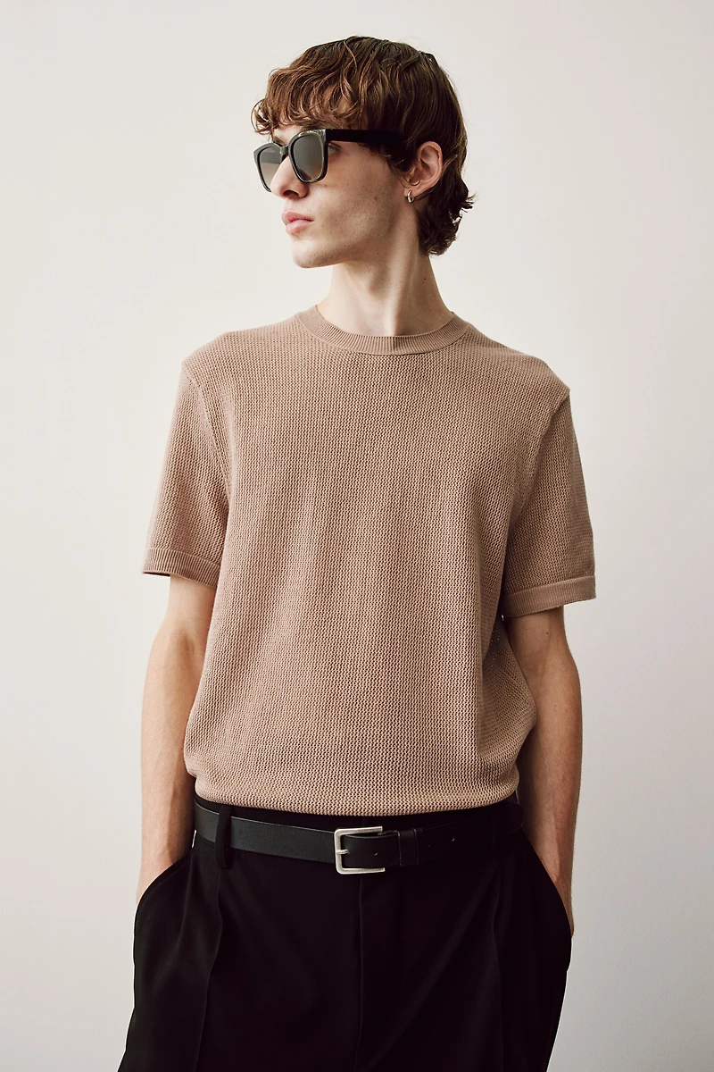 Slim Fit Woven T-shirt