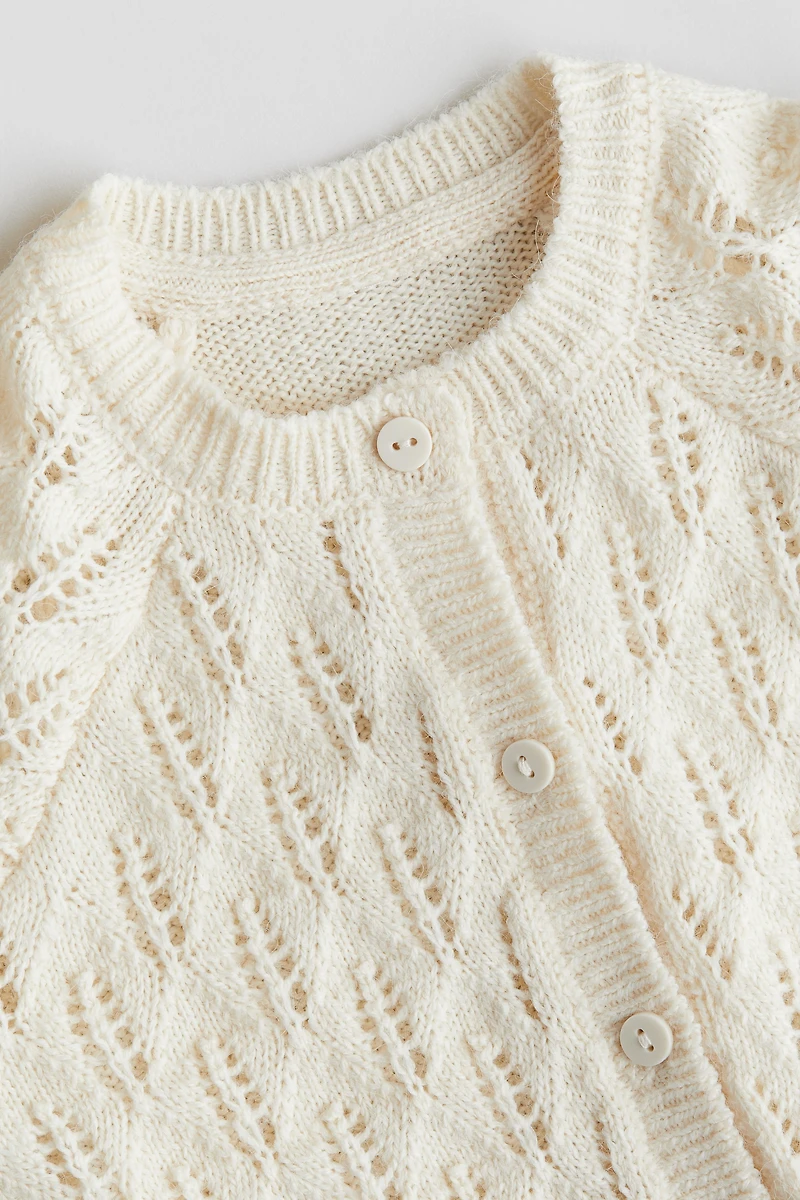 Gilet en tricot pointelle