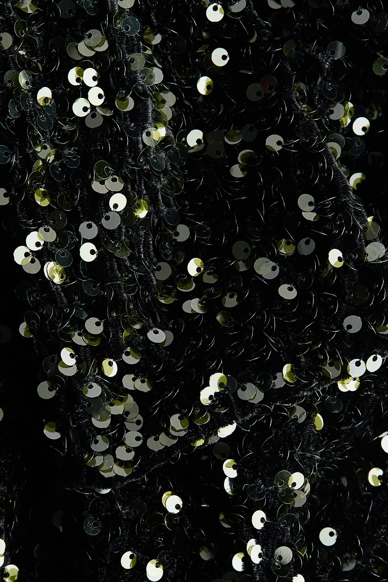 MAMA Bow-Detail Sequined Dress