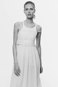 Robe à bretelles fines en coton