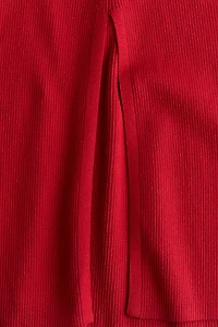 Robe en tricot côtelé