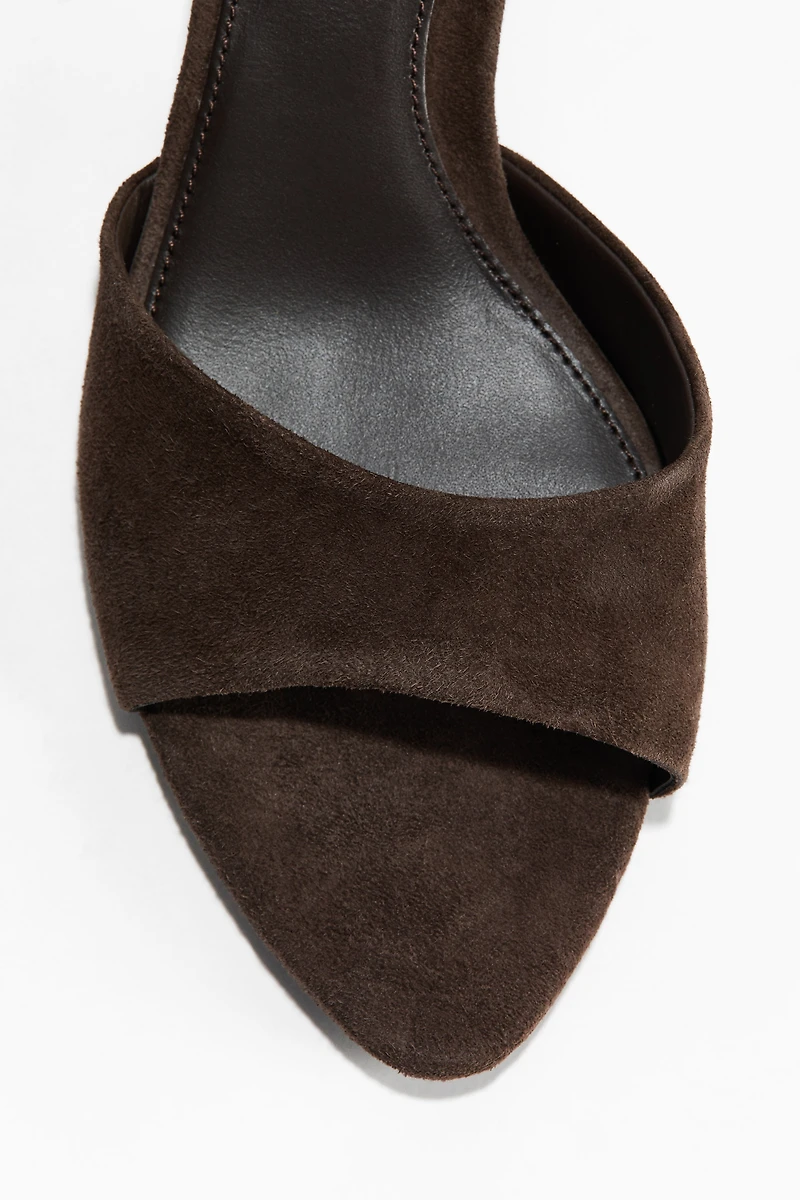 Kitten-Heeled Suede Mules