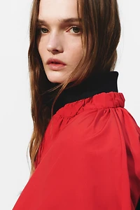 Gathered Bomber Jacket