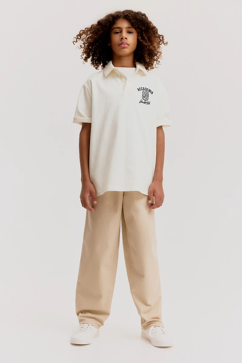 Text-Motif Polo Shirt