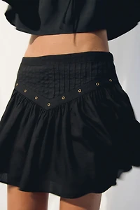 Gathered Mini Skirt