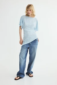 Asymmetric Jacquard-Jersey Top