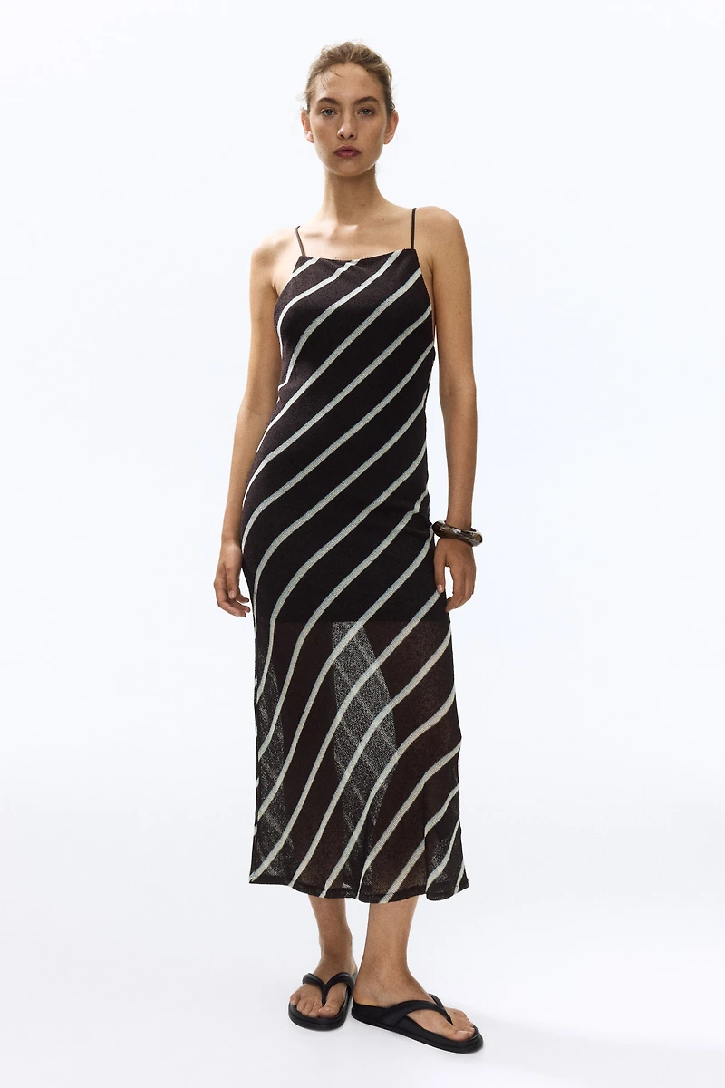 Cowl-Neck Strappy Dress