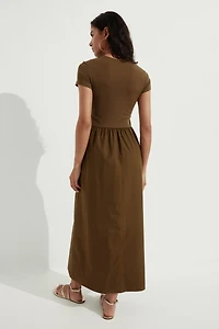Short-Sleeved Maxi Dress