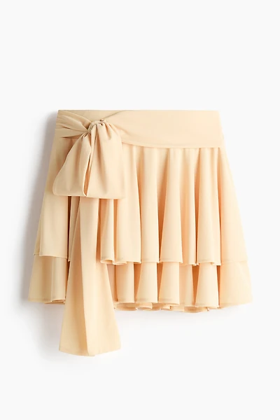 Jupe à étages avec ceinture nouer