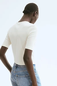 Ribbed Jersey Cardigan