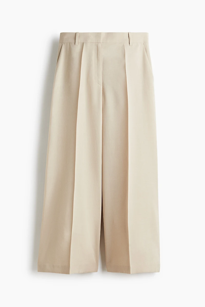 Wide-Leg Ankle-Length Pants