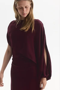 MAMA Cape-Detail Nursing Dress