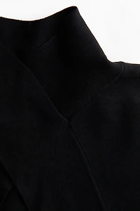 Fine-Knit Mock Turtleneck Top