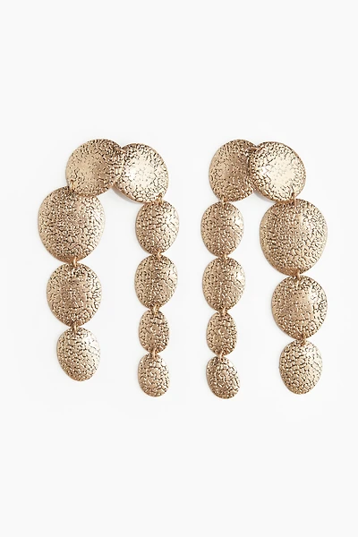 Metal-Disc Pendant Earrings
