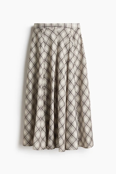 Skirt with Godet Pleats