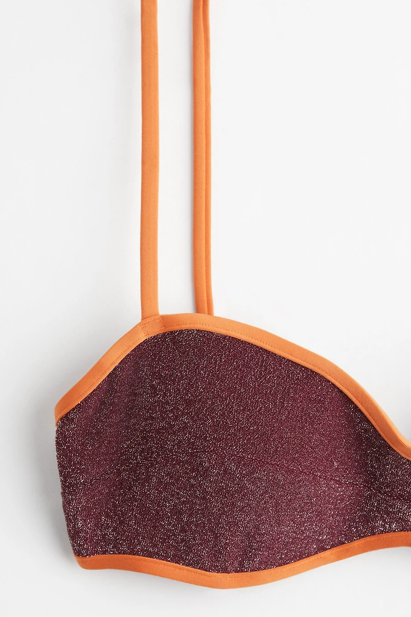 Haut de maillot coussiné scintillant