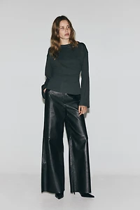 Gathered Cotton Jersey Top